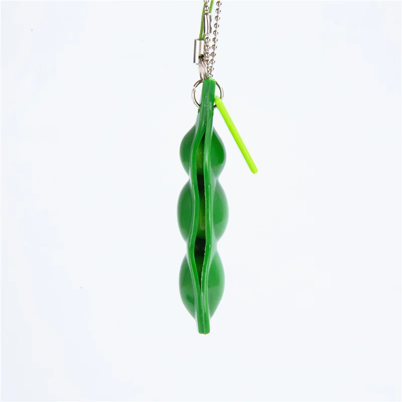 

Edamame Key Chain Funny Decompression Keychains Pendant Key Chains Backpack Accessories Cute Infinite Squeeze Beans Friend Gifts