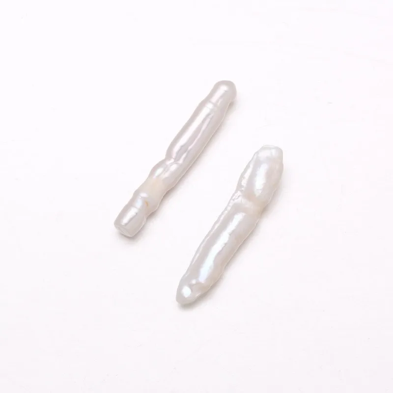 

New Toothpick-shaped White Freshwater Pearl Beads Simple And Stylish DIY Jewelry Gift Size 5x10-8x30mm