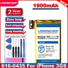 Сменный аккумулятор LOSONCOER 1900 мАч для iPhone 3GS