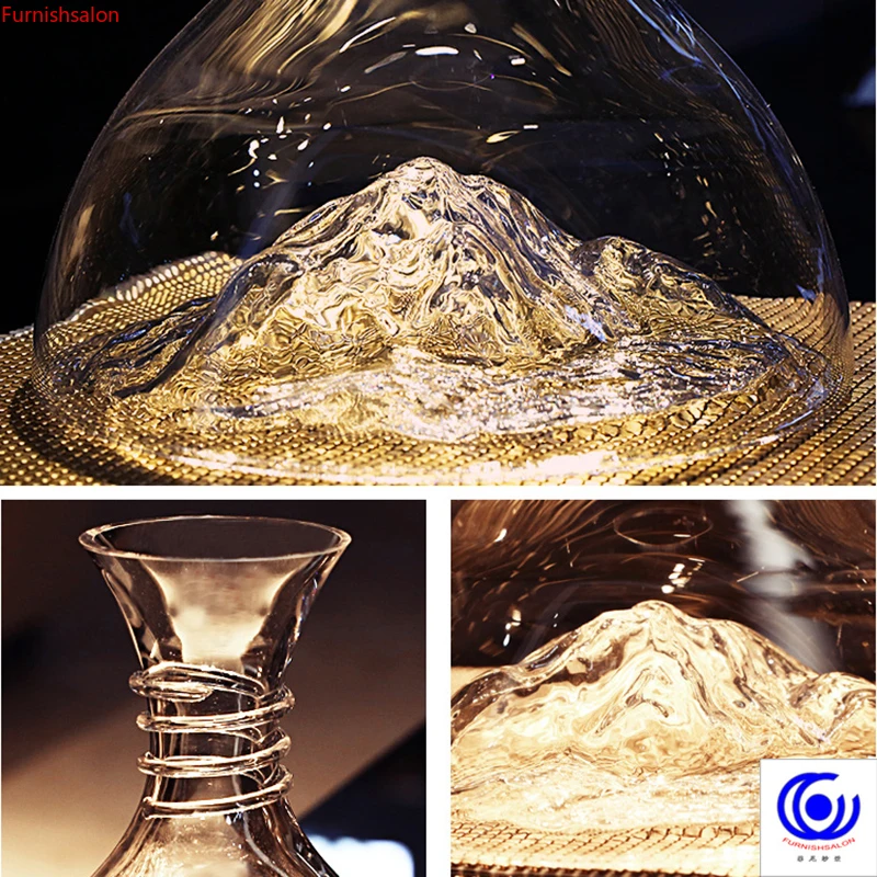 Превосходное бессвинцовое Хрустальное стекло Iceberg 1800 мл Декантер для красного