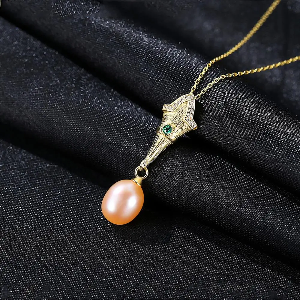 High Quality 925 Sterling Silver Pearl Necklace Fashion Natural Freshwater Pendant for Woman Mother Gifts | Украшения и