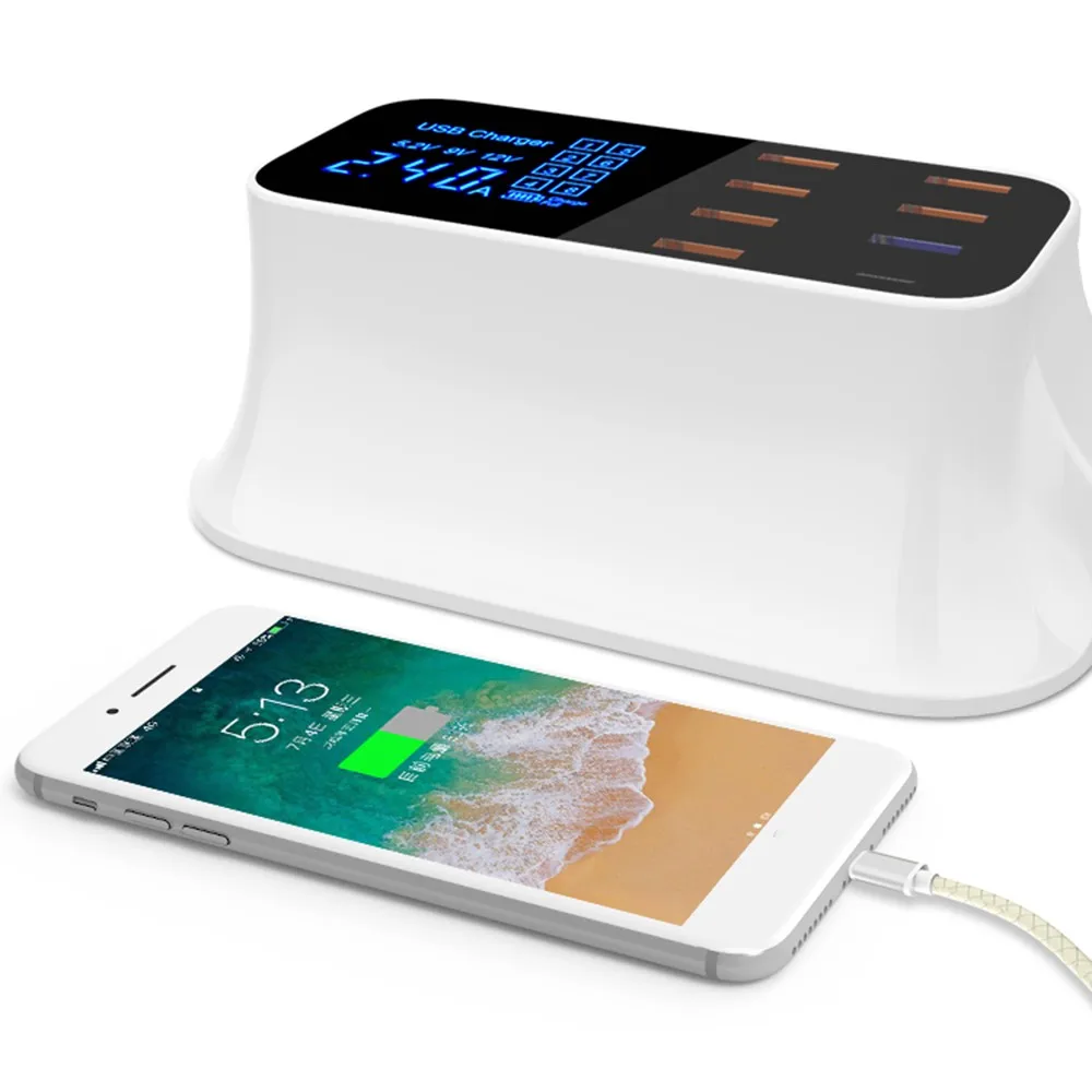 Phone Charge Type-C Fast Intelligent Digital Display Multi-Port USB Mobile Quick Charger | Электроника