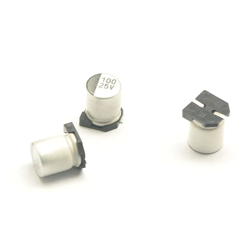 

100pcs / lot 25V / 100uF chip aluminum electrolytic capacitor Volume 6 * 7mm