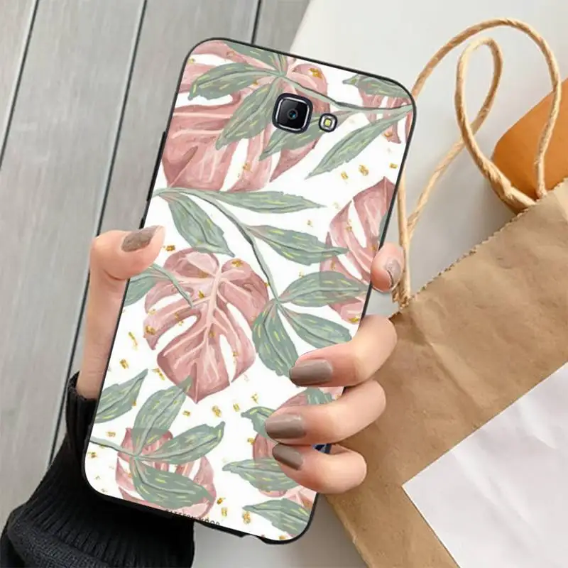

Banana Leaf Flower Phone Case for Samsung Note 8 9 10 20 lite pro ultra J 7 2 4 6 5 prime