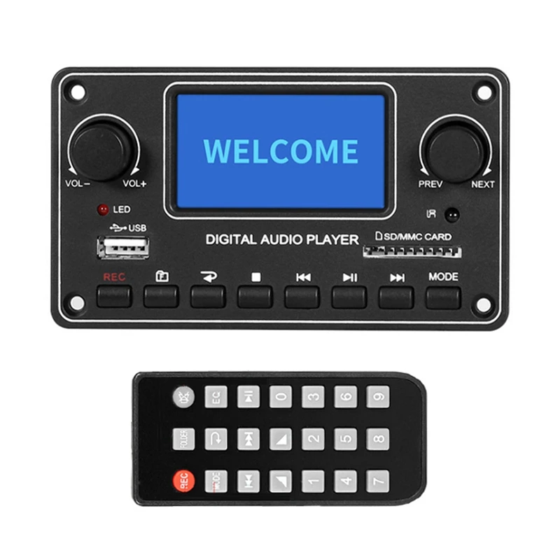 

MOOL MP3 Player Decoder Board Bluetooth USB SD BT FM Line In Music MP3 Player Module DOTS LCD Digital Audio Player