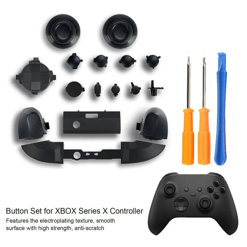 

Replacement Kit for Xbox Series X Controller Thumbstick LB RB Bumpers Trigger Buttons Guide Button with Screwdriver Accessories