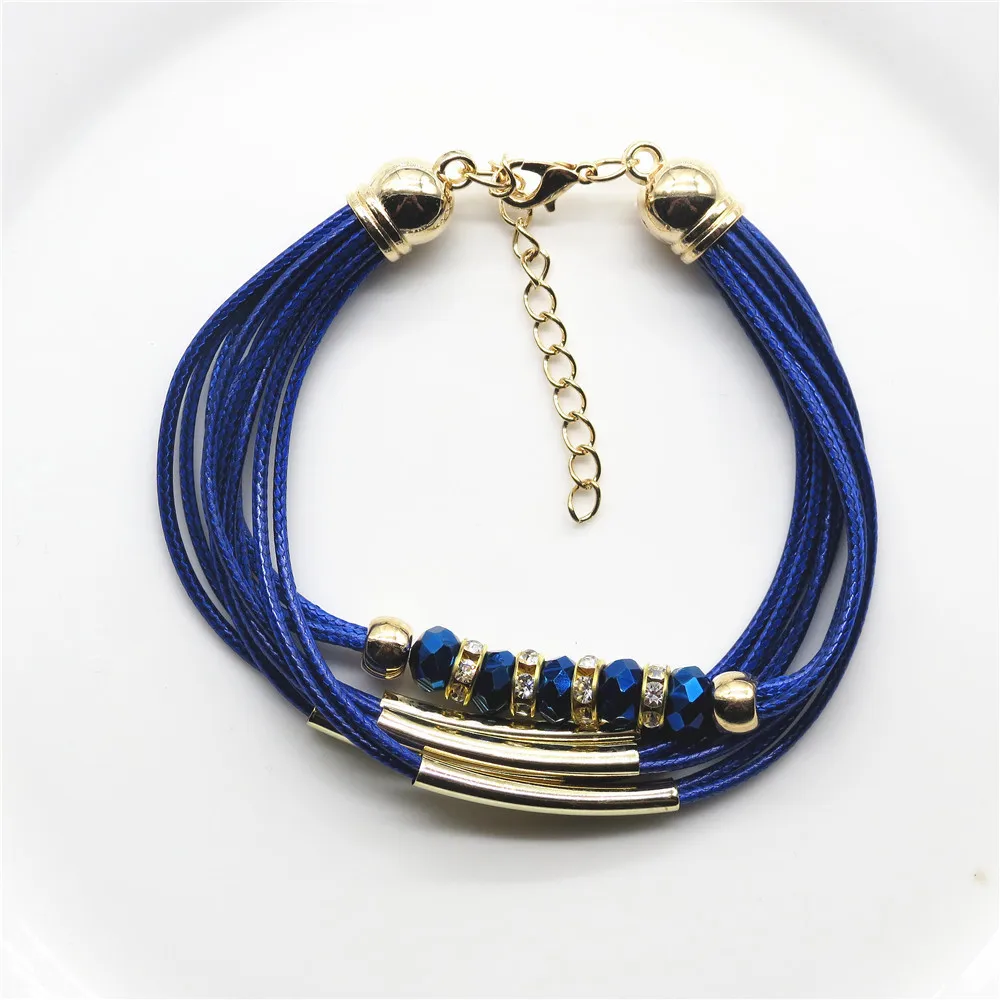 Женский кожаный браслет винтажный в стиле панк богемный стиль | Украшения и