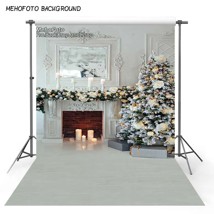 Фотофон Mehofond Рождественская елка камин подарок фотообои детский портрет