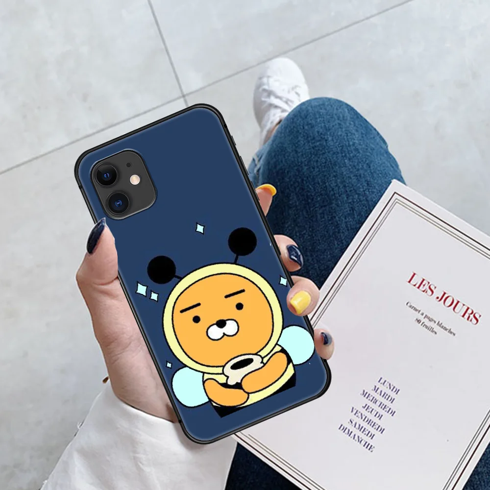 

Cartoon Cute Ryan Bear Phone Case For Iphone 5 5S SE 2020 6 6S 7 8 Plus 11 12 Mini X XS XR Pro Max black Cell Soft Prime Tpu