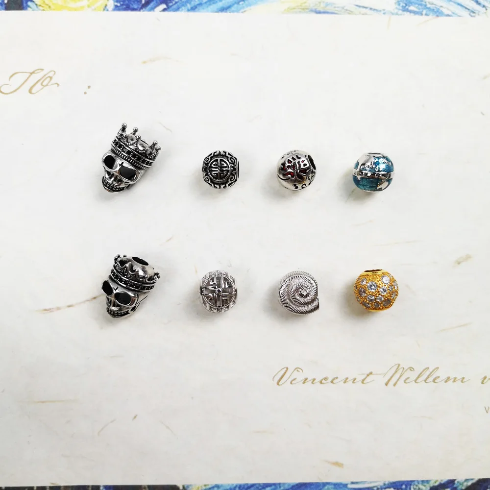 Подвеска с подвеской в виде черепа королевского шарма из стерлингового серебра