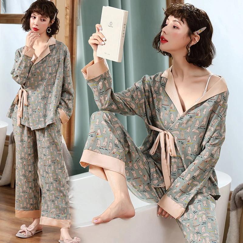 

New 2 Pcs/Set Maternity Sleepwear Nursing Nightgown Breastfeeding Pajamas Pregnant Clothes Cotton Pregnancy Pyjama Homewear
