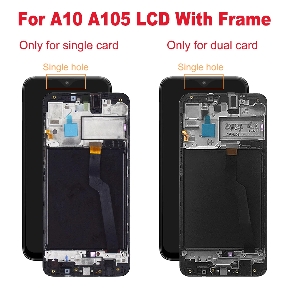 6,2 ''ЖК-дисплей для samsung Galaxy A10 A105 A105F SM-A105F ЖК-кодирующий преобразователь сенсорного экрана в сборе Замена