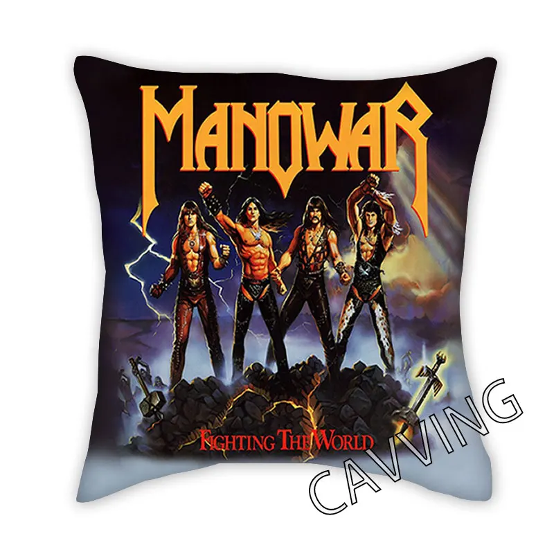Декоративные наволочки Manowar Band из полиэстера с 3D рисунком квадратная