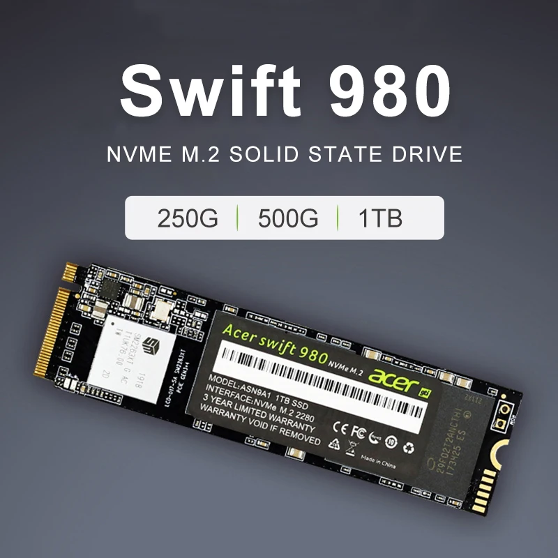 Жесткий диск Acer SSD M2 HDD 128 ГБ 256 512 ТБ жесткий m.2 NVMe PCIe твердотельный накопитель для