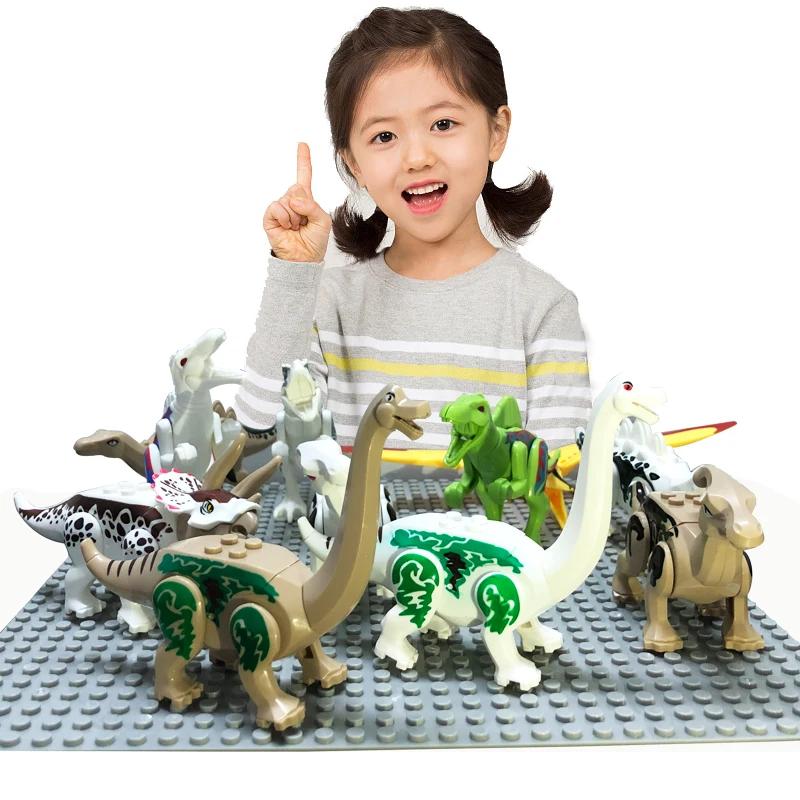 Новый сборный конструктор Динозавр мир динозавров Трицератопс модель игрушки