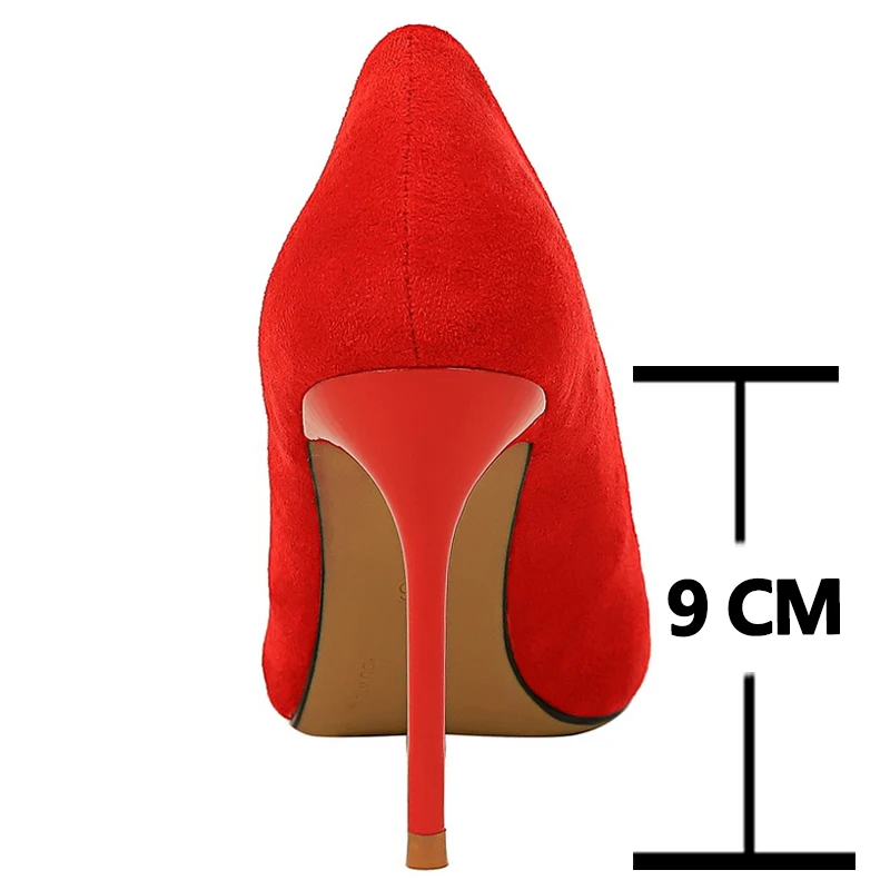 Pumps Woman Shoes 2021 New High Heels Women Office Shoes Stiletto Suede Ladies Shoes Size 41 42 43 Women Basic Pump Footwear