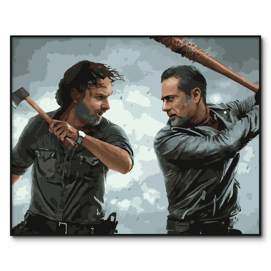 Картина по номерам на холсте Ходячие мертвецы|Рисование и каллиграфия| |