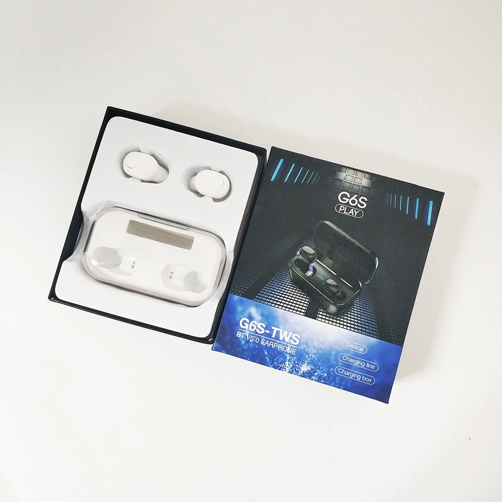 TWS G6S беспроводные наушники 8D стерео Bluetooth 5,0 наушники светодиодный дисплей гарнитура IPX7 водонепроницаемый earburd 3500 мАч чехол для iphone