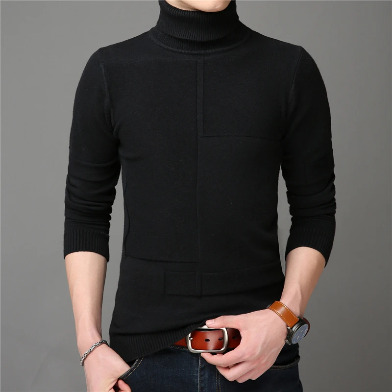 

Men Turtleneck Sweater Cashmere Coat Autumn Winter Thick Warm Pullovers Men Casual Knitted Sweater Jackets Sueter Masculino