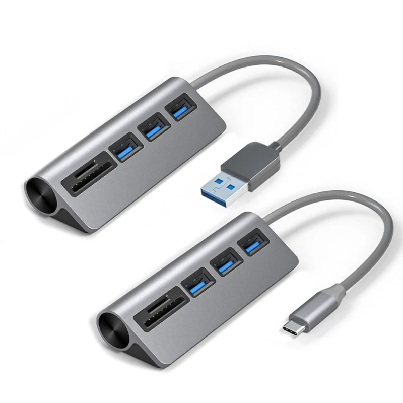 

USB C/ Type C Hub With SD/TF Card Reader Splitter For Computer PC USB3.0 Adapter 5 Port Hub for Laptops