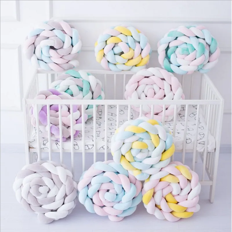 

1M/2M/3M Baby Bumper Bed Baby Bedbumper Pillow Bumpers In The Crib Bedding Set Kids Room Bumperes Soft Warm Knot Crib Infant