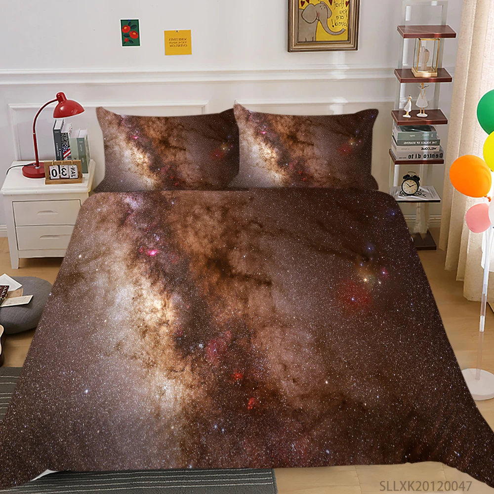 

3D Galaxy Bedding Set Space Star Print Duvet Cover Set King Queen Full 2/3 Pcs Bedroom Decoration Kids Girls Adult Dropship