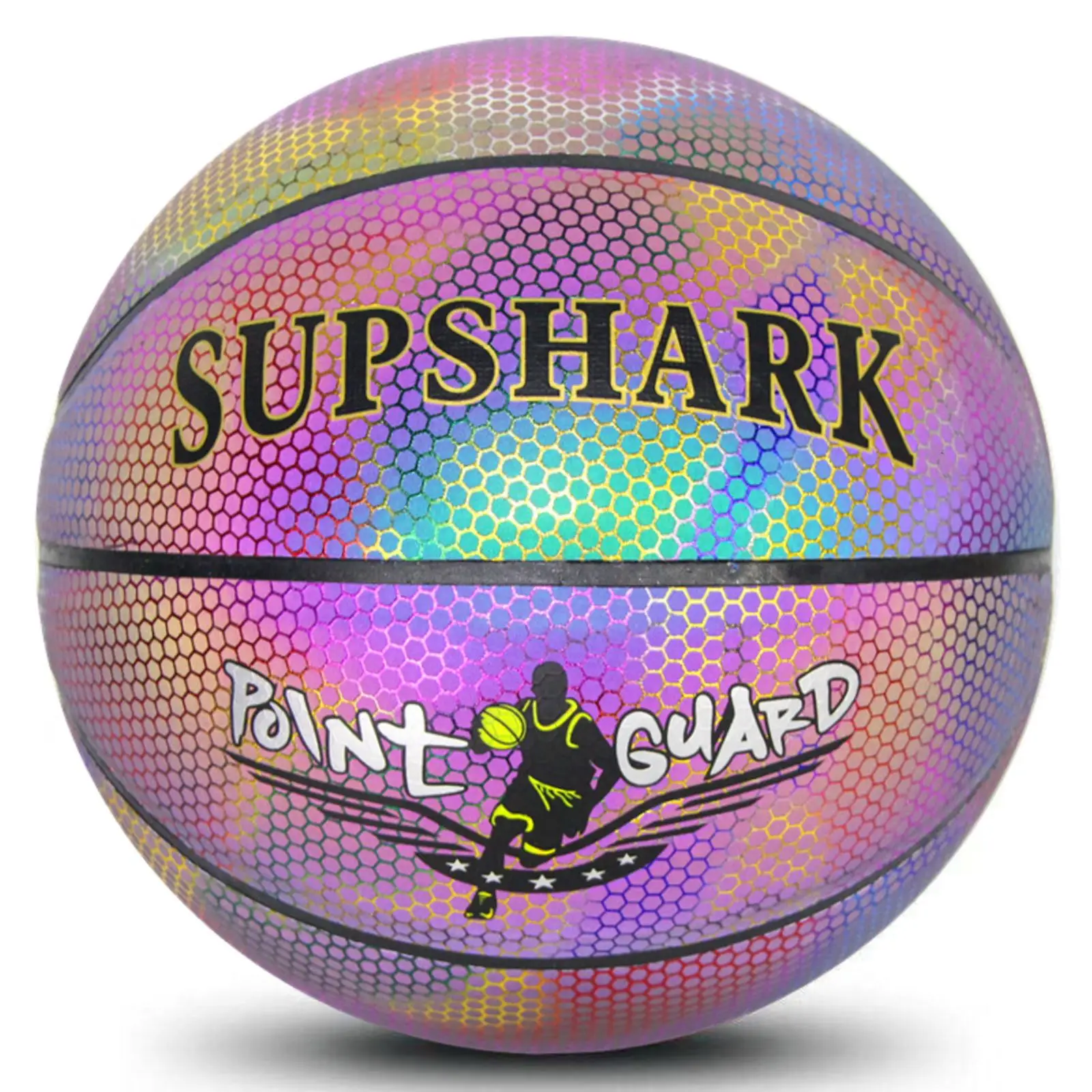 

Reflective Basketball Ball Wear-Resistant Luminous Night Light Ball Basketball Luminous Glowing Basketball Ball With Ball Needle