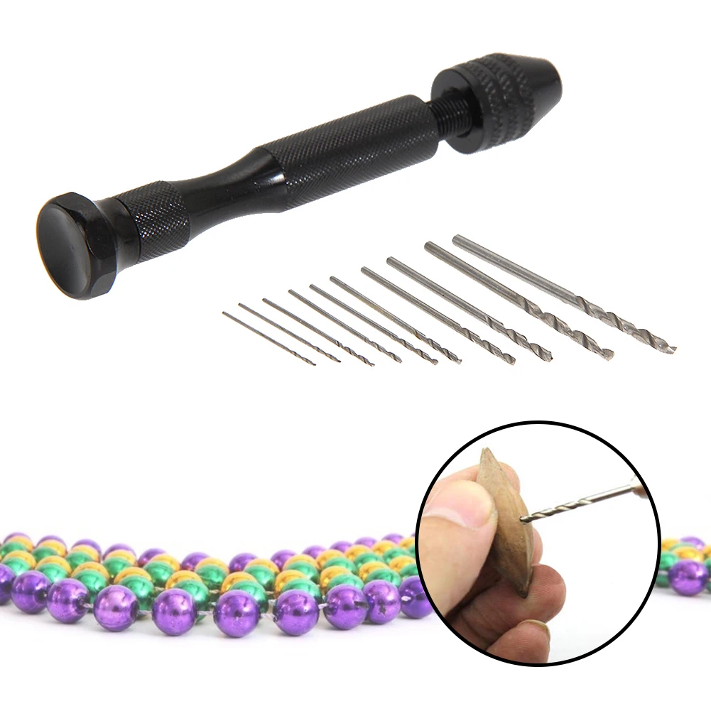 

Twist Drill Manual Hole Puncher Amber Core Carving Eye Tool Aluminum Alloy Micro Hand Drill for Diamond Linden Horn