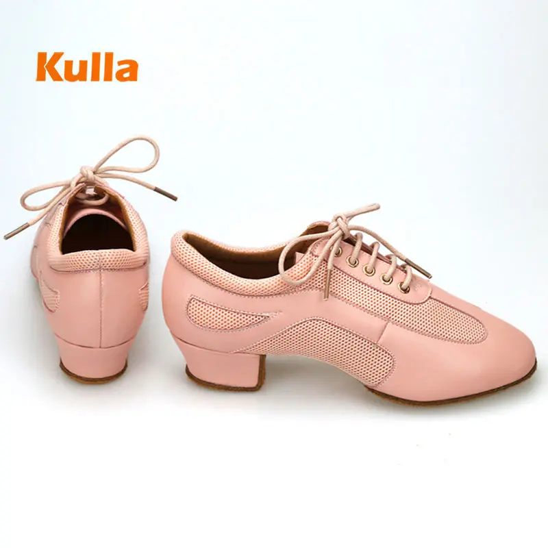 Женская обувь для джаза и латиноамериканских танцев розовая Обувь бальных