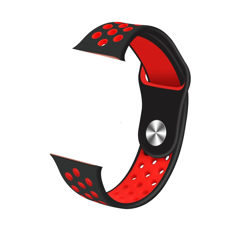 black red Аксессуары для часов W54 IWO 8 умные часы Красочные 42 мм силиконовый стальной ремешок W54 IWO8 женские умные часы ремешки - Цвет: black red