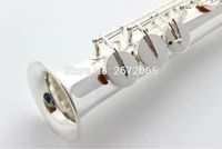 beautiful brass silver plated b flat soprano saxophone b flat saxophone high quality playing musical instrument free shipping