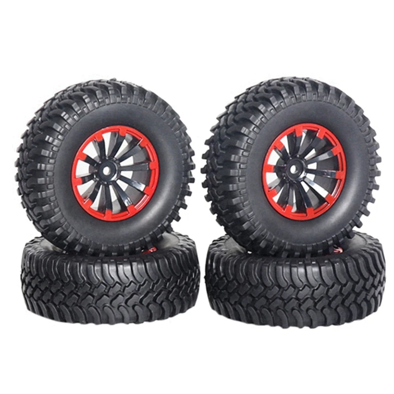 

4Pcs 100mm 1.9in Rubber Rocks Tyres / Wheel Tires for 1:10 Rc Rock Crawler Axial Scx10 90047 D90 D110 Tf2 Traxxas Trx-4