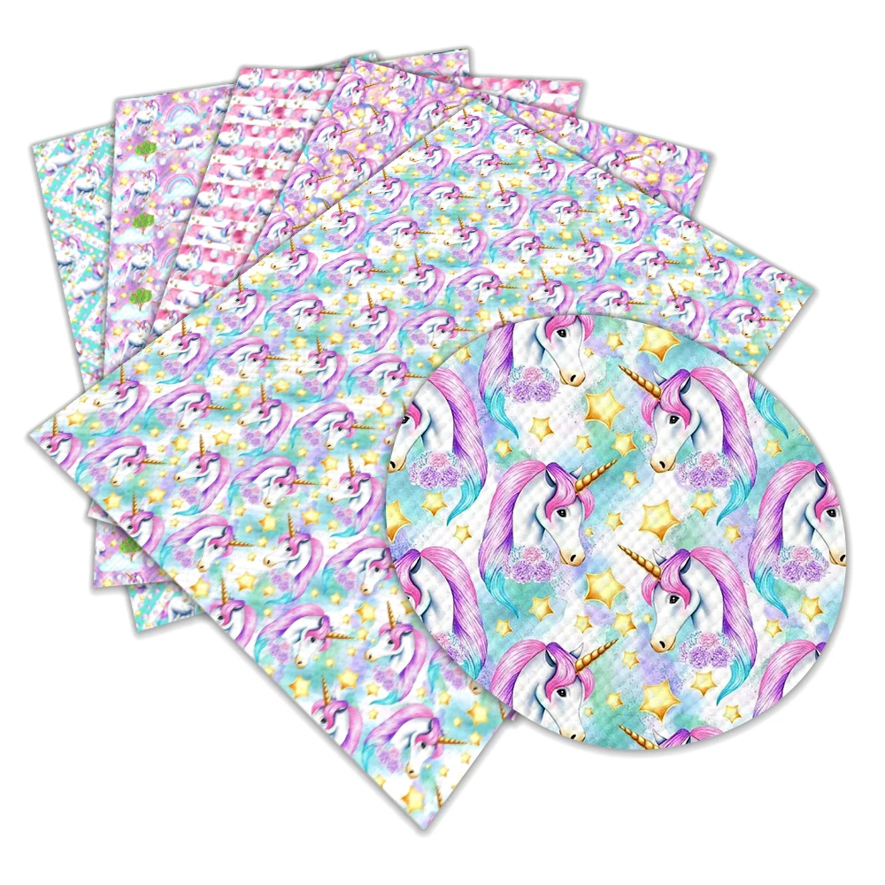 Бант из искусственных волос с рисунком единорога, 1 шт., 30 см x 136 см