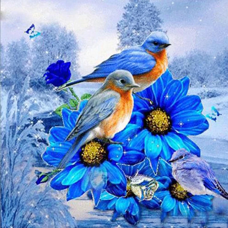 

5d Diamond Painting Birds Round Drills Full Square New Arrival "Colored Bird" Embroidery Cross Stitch 3D Home Decor