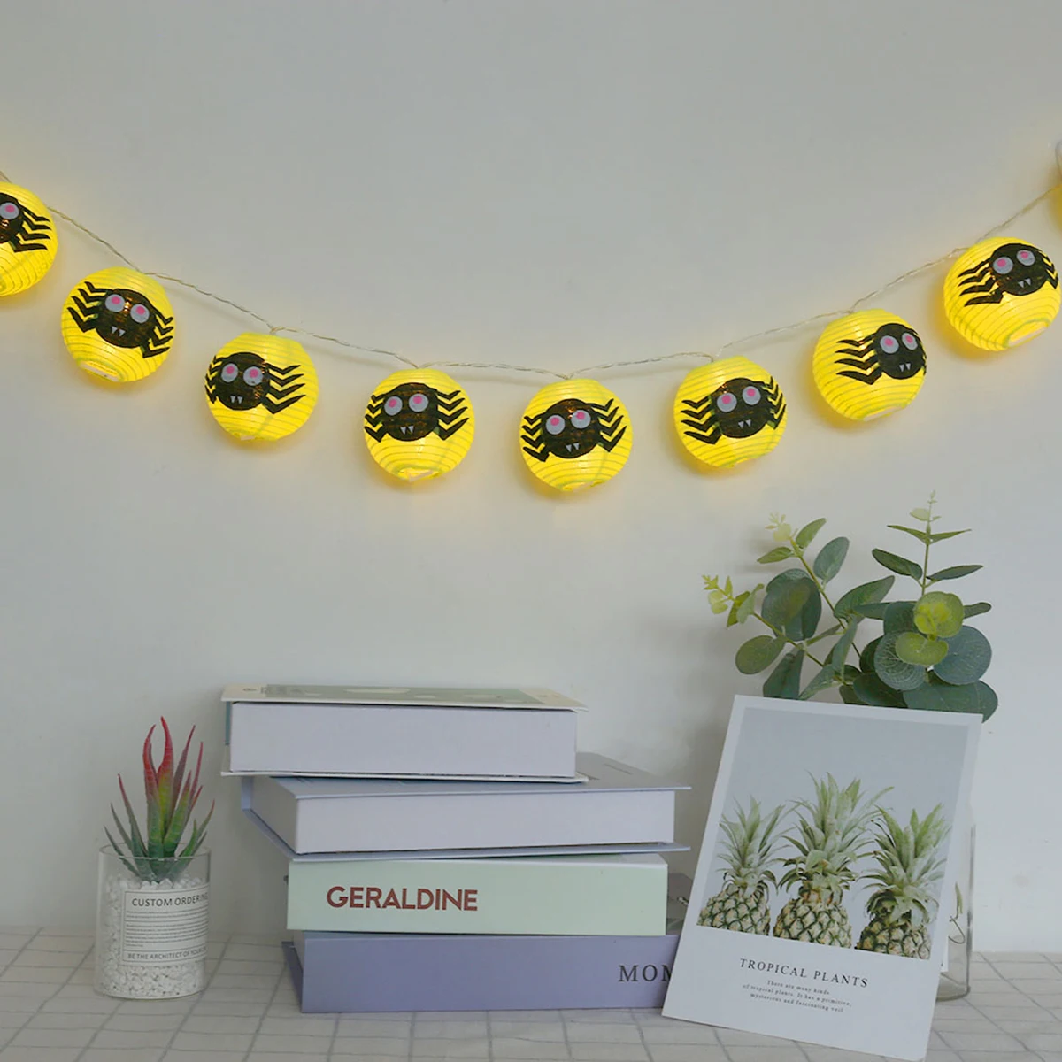 

10LEDs Funny Halloween Lantern Spider Sculpt LED String Light For Party Home Patio Yard Festival Decor DIY Lighting