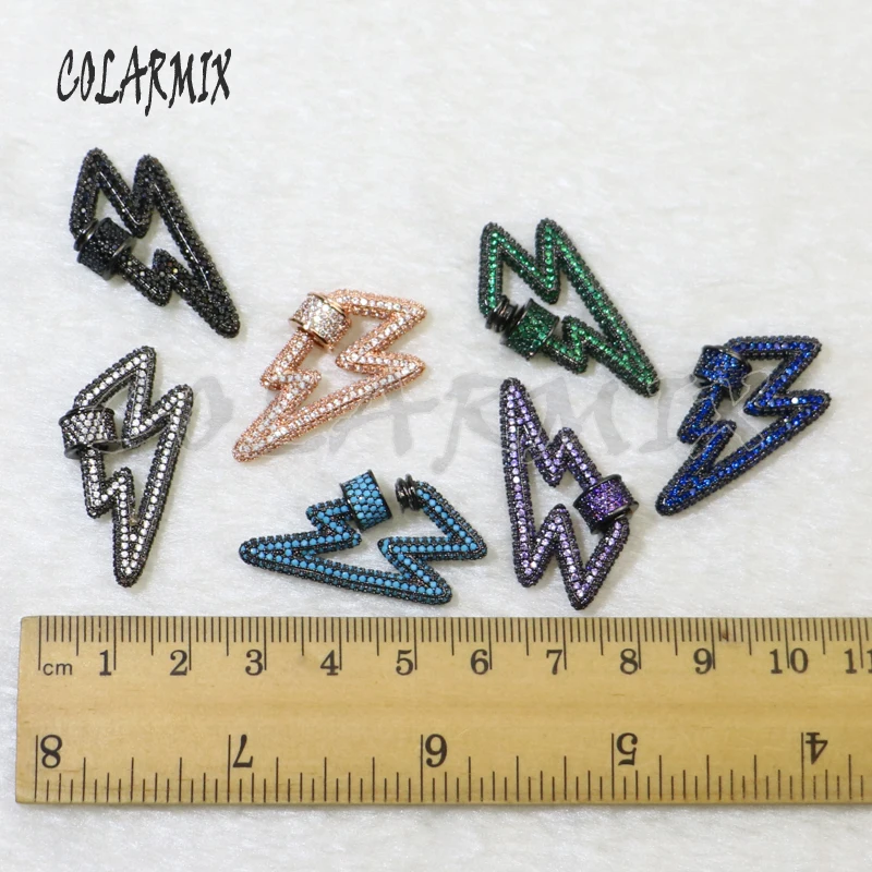 5 шт. радужная кристальная застежка для подвесок ожерелья винтовой крючок