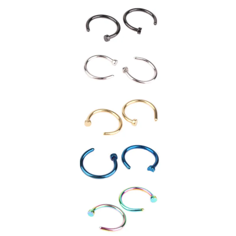 2 шт. поддельные пирсинг из медицинской нержавеющей стали для пирсинга