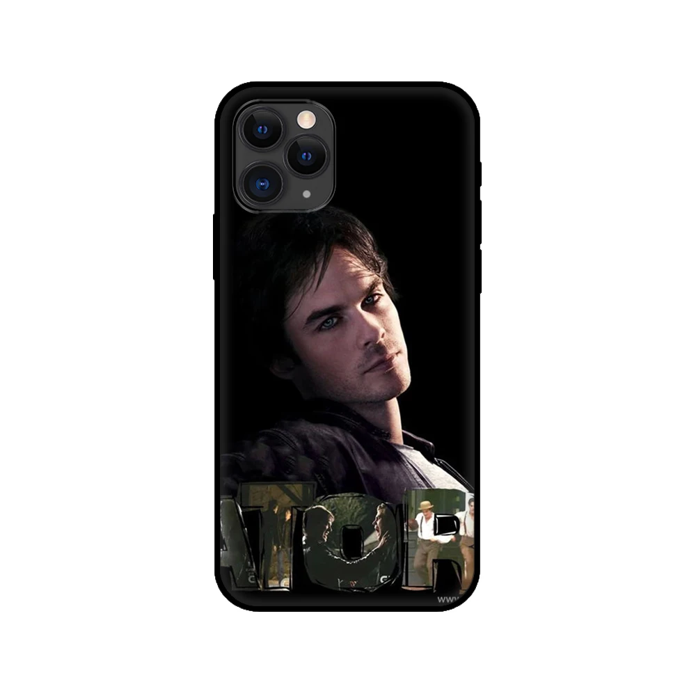 Черный чехол из ТПУ для iphone6 6s 7 8 plus x 10 iphone XR XS 11 pro MAX с дневниками вампира Стефаном