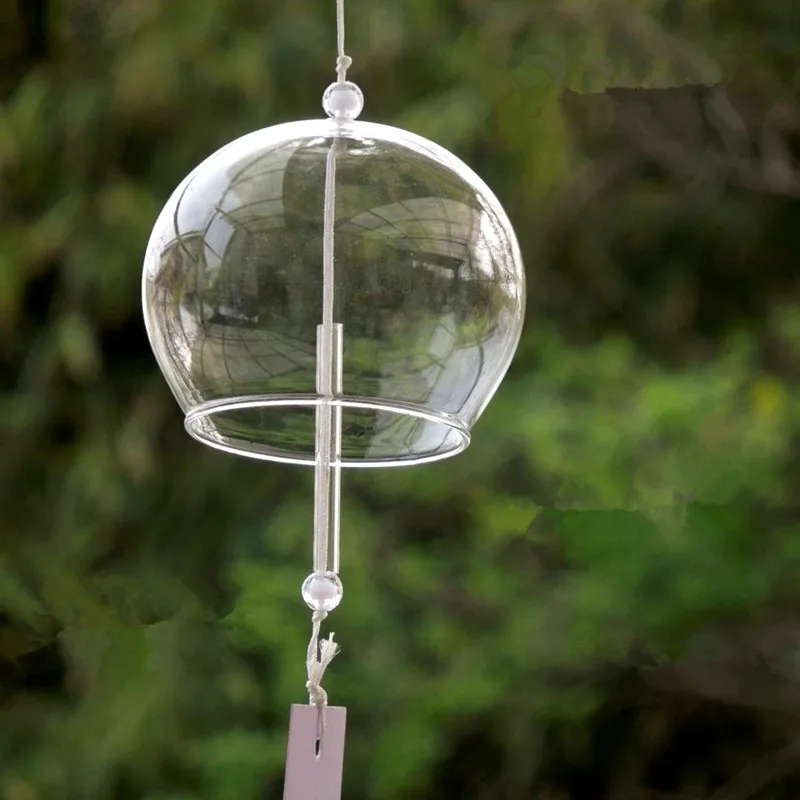 2 шт./упак. 7*6 см Япония Стиль прозрачный Стекло колокольчики дома декоративные