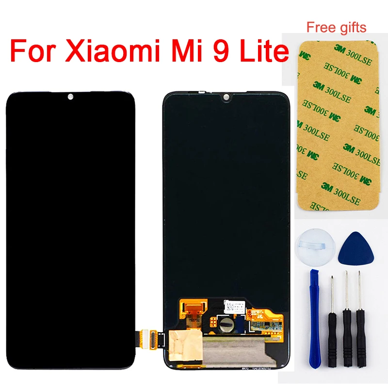 AMOLED для Xiaomi Mi 9 Lite ЖК-дисплей кодирующий преобразователь сенсорного экрана в сборе для Xiaomi Mi 9 Lite ЖК-замена