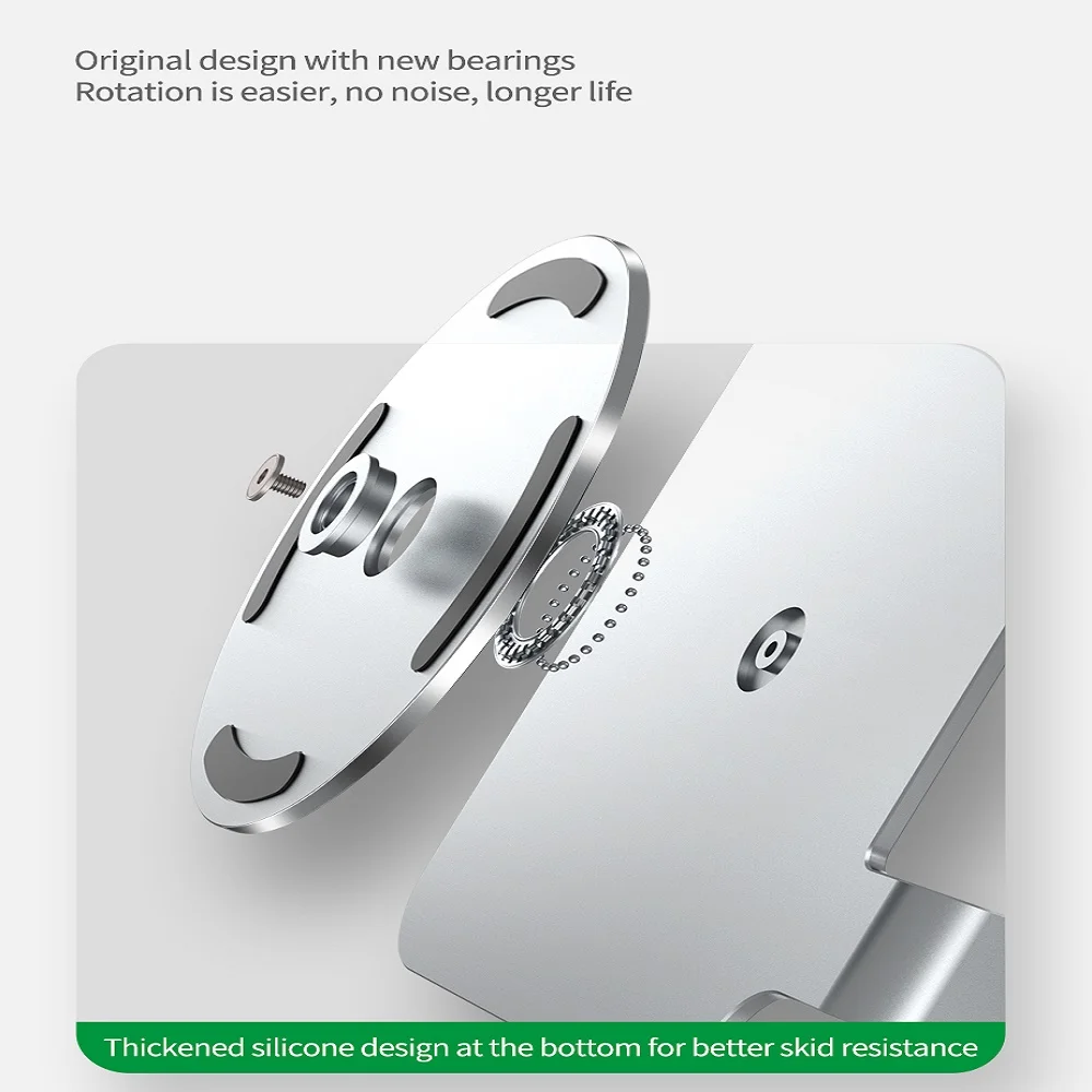 LLANO Laptop Stand Desk 360 Degree Rotating Bottom Height Adjustable for MacBook Air Pro Bracket Cooling Pad PC Laptop Holder