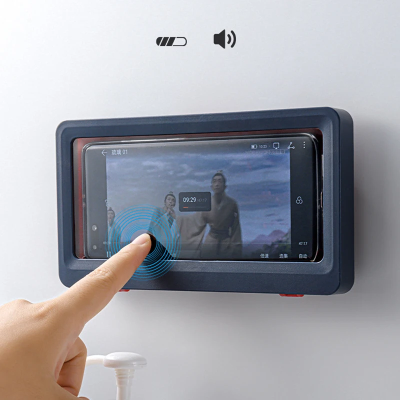 Настенный держатель для телефона водонепроницаемый Душ чехол Iphone Samsung хэндс-фри