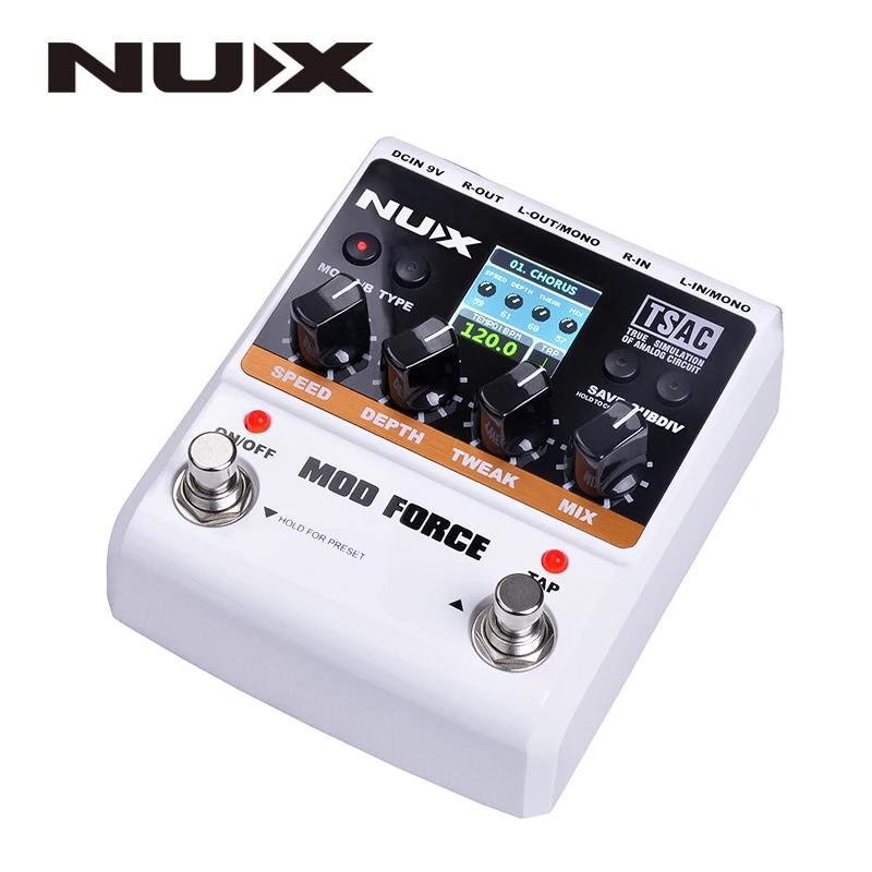 

NUX MOD Force Multi Modulation Effects Dual Engine with Series/parallel Switchable Color Screen Musical Instrument Parts