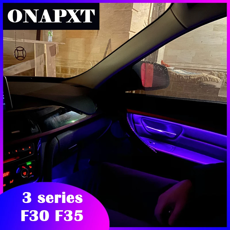

9-color For BMW 3 series F30 F35 Radio Frame Center Console Cover LED Stripes Atmosphere Lamp Tuning car Ambient light 2014-2018