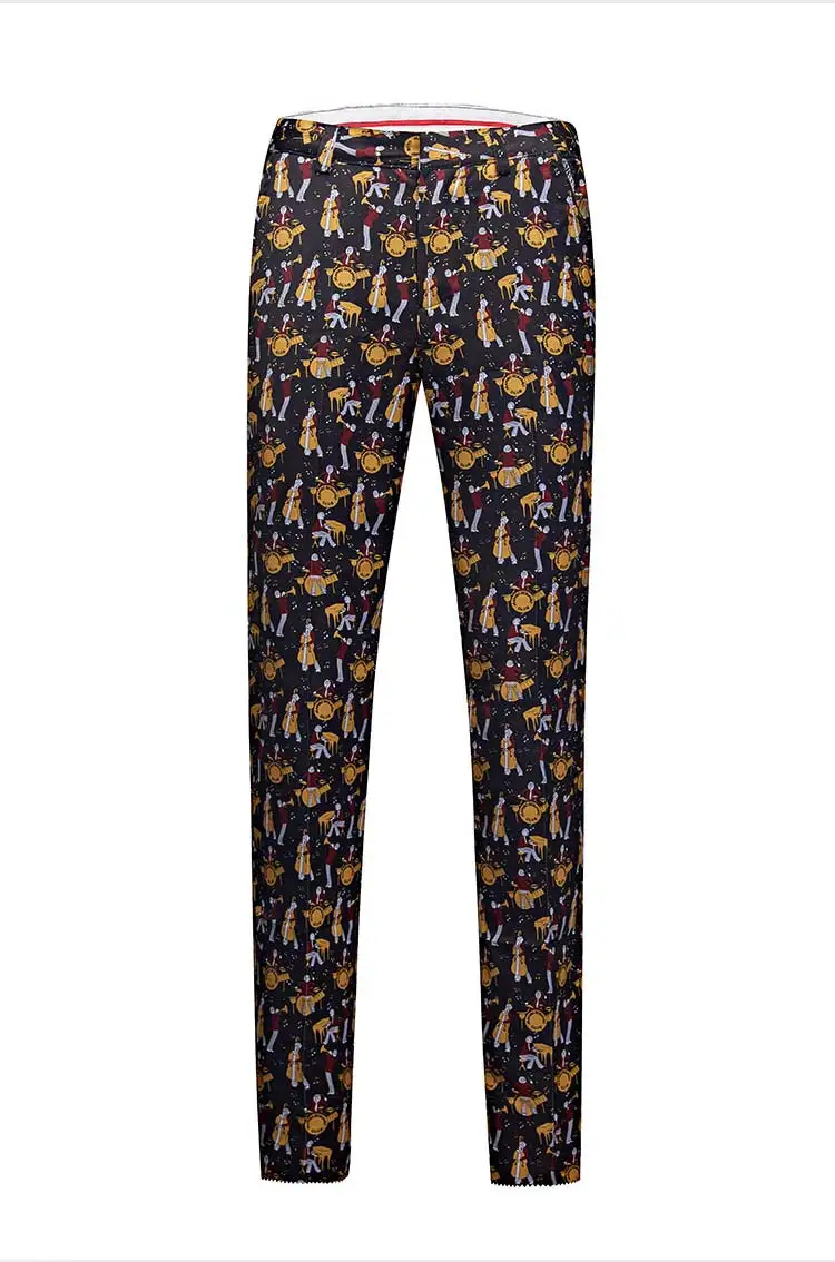 Костюмы для мужчин модный бутик печати мужской костюм Slim Fit Двухсекционный мужской формальные деловые случайные костюмы