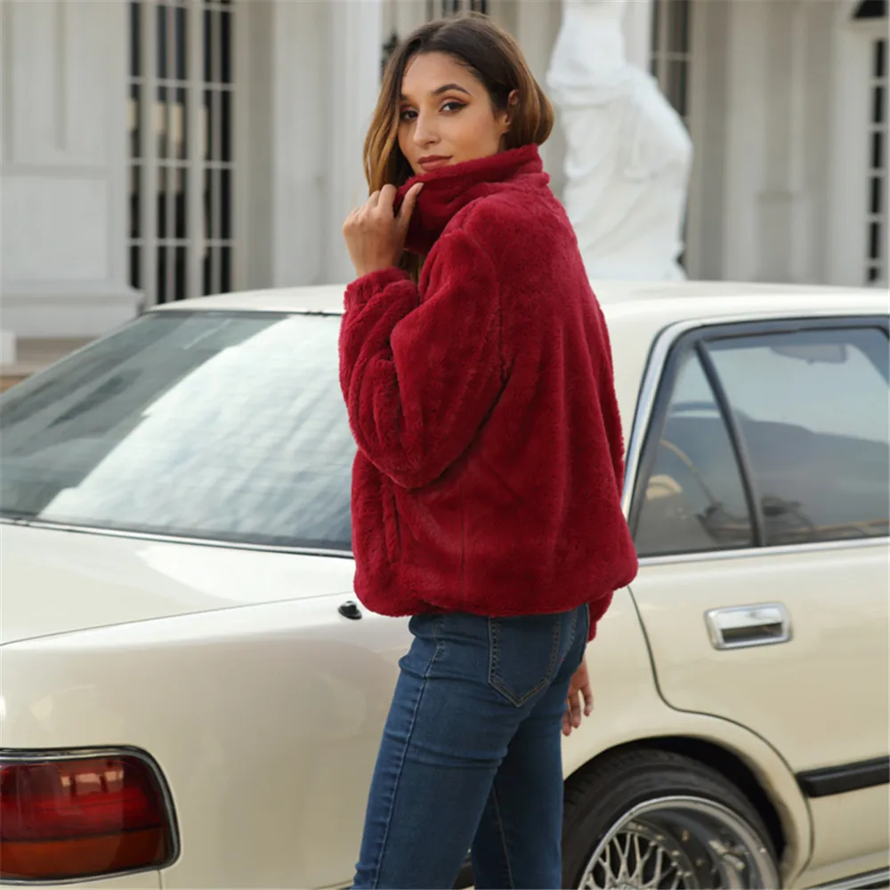 Женская Толстая теплая куртка из искусственной норки осенне-зимнее пальто на