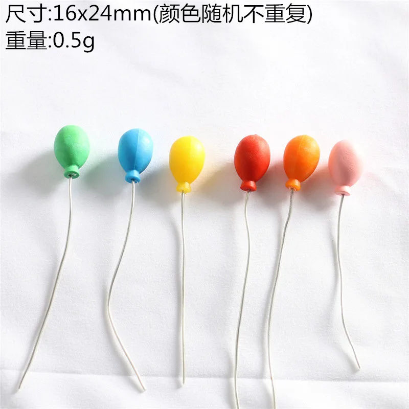 

6pcs Doll House Mini Colored Balloons Creative Decoration Ornaments Micro-landscape Shooting Props Mobile Phone Case Material