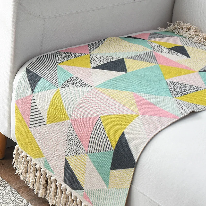 Марокко хлопок лен тканый ковер для гостиной прочный с кистями коврик|Коврик| |