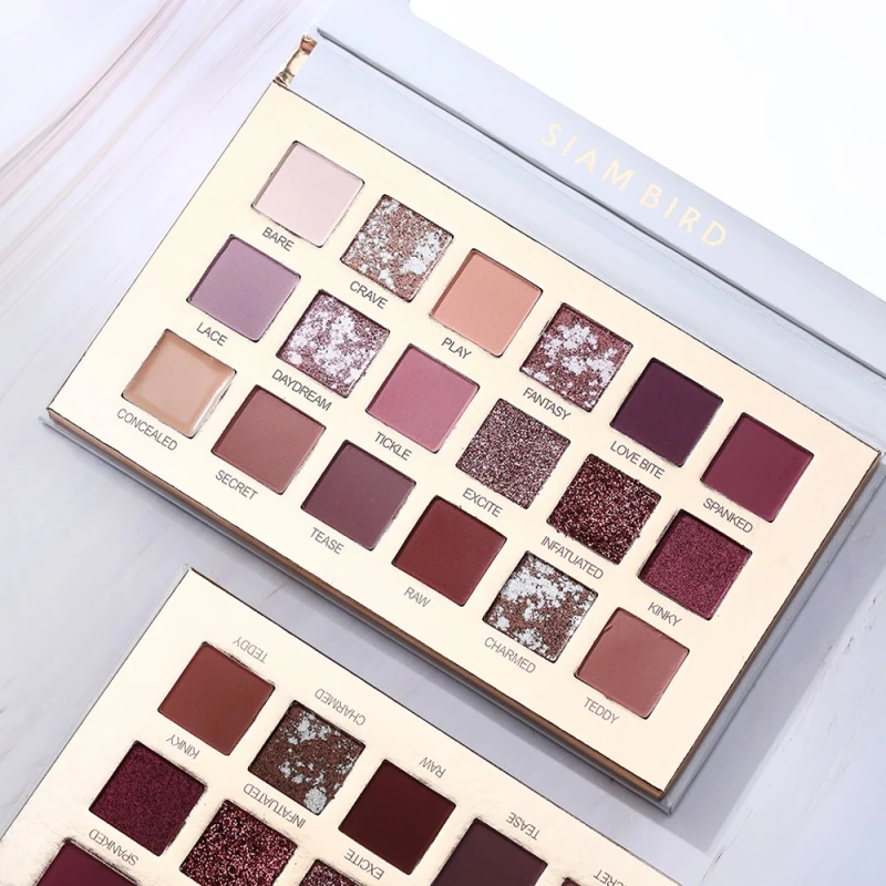18 цветов Палитра теней для век водостойкая пятнистая легкая в Цвет Матовая Блеск