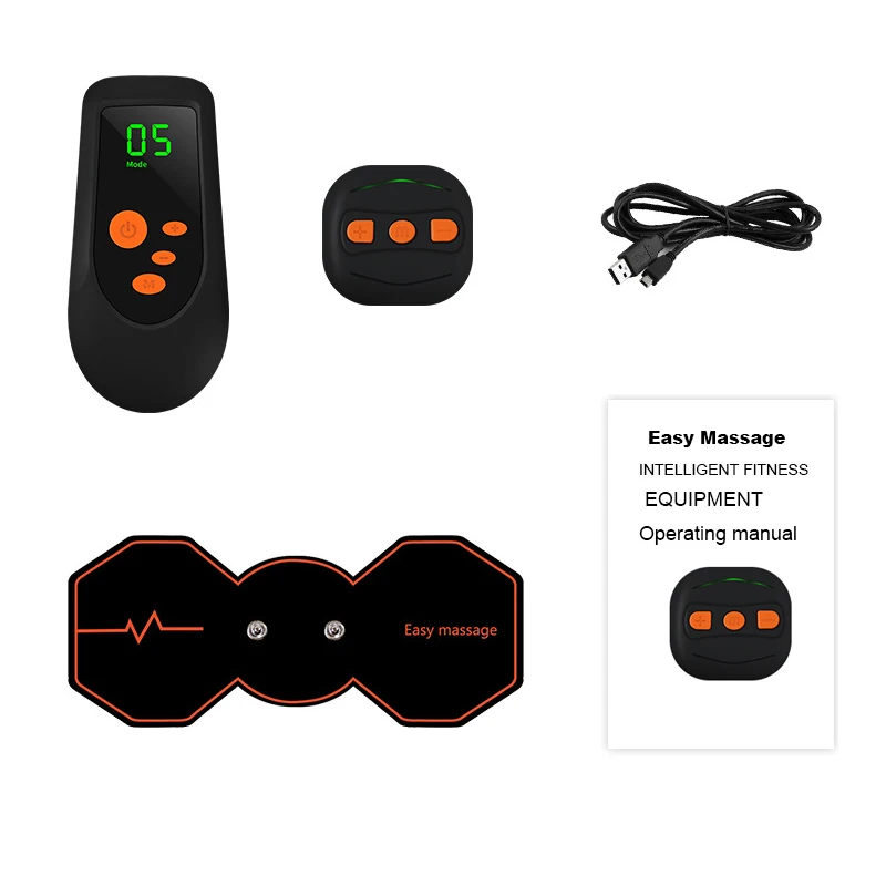 Перезаряжаемый массажер мини-наклейка на шею с пультом дистанционного
